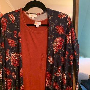 Red acid washed Carly and Sarah outfit